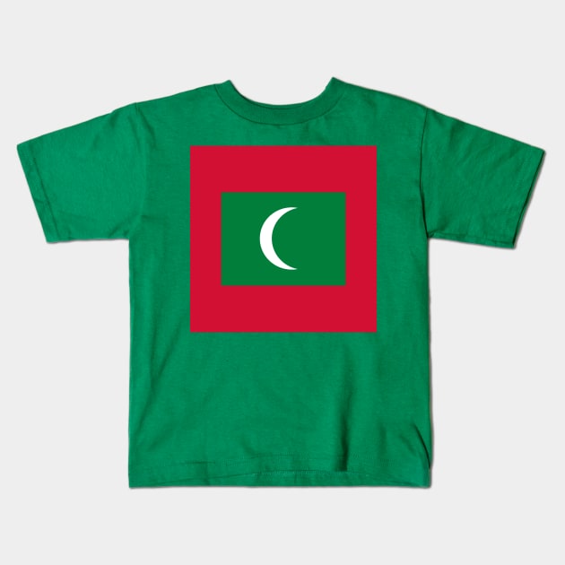 Maldives Flag Kids T-Shirt by flag for all